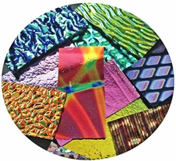 Assorted Dichroic on Black Glass