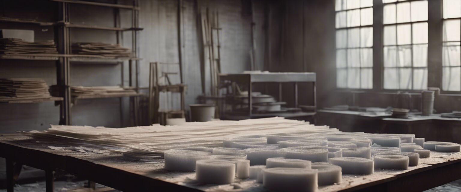 Firing paper and kiln wash for glass making