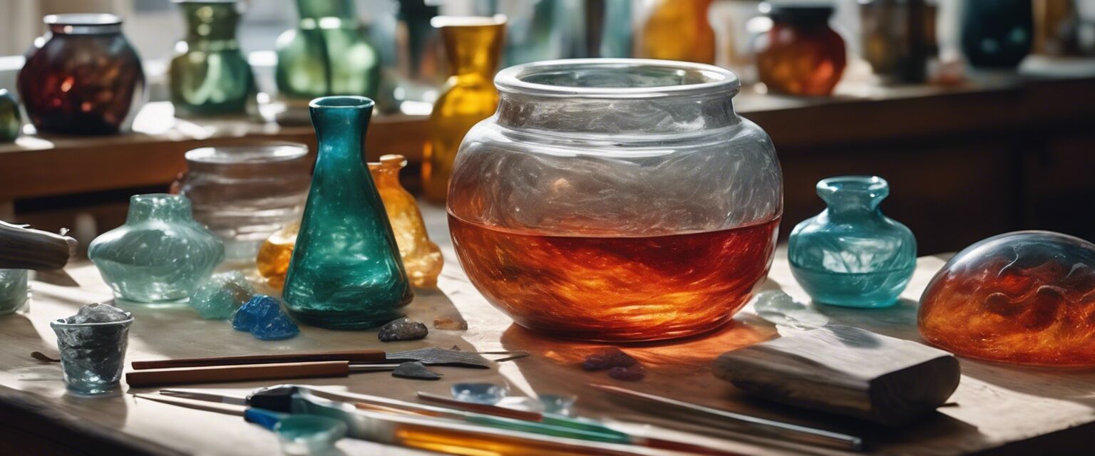 Glass art project setup